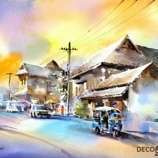 Схема вышивки «Тайландская акварель № 7»