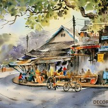 Тайландская акварель № 8