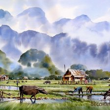 Схема вышивки «Тайландская акварель № 9»