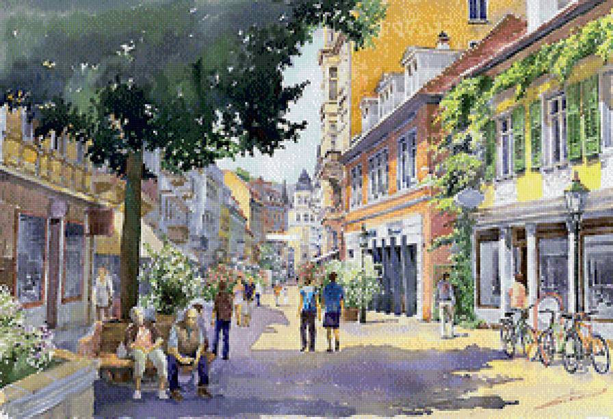 Акварель № 16 - архитектура, искусство, живопись, картина - предпросмотр