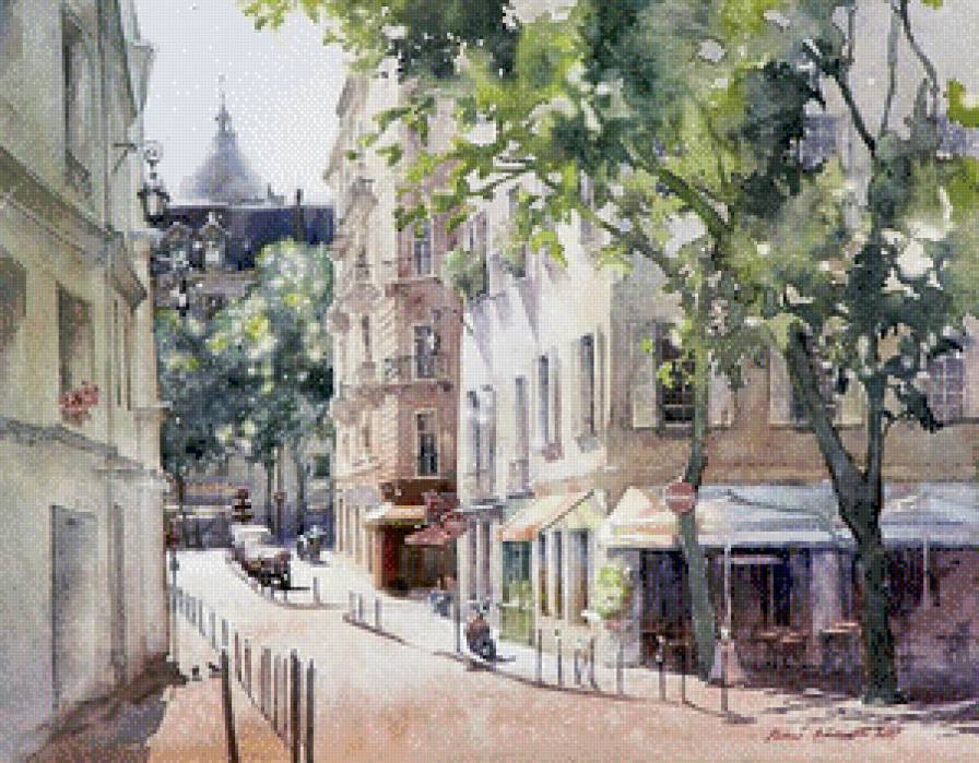 Акварель № 18 - искусство, живопись, архитектура, картина - предпросмотр