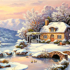 Схема вышивки «Серия "Зимние пейзажи"»