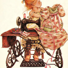 Схема вышивки «маленькая швея»