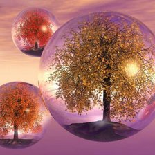 Схема вышивки «Деревья в каплях»