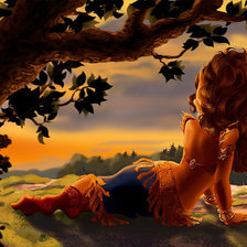 Схема вышивки «Лита на закате»