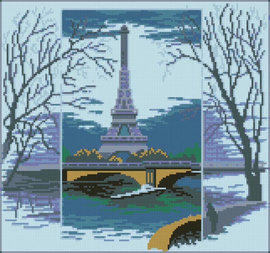 эйфелева башня - париж - предпросмотр