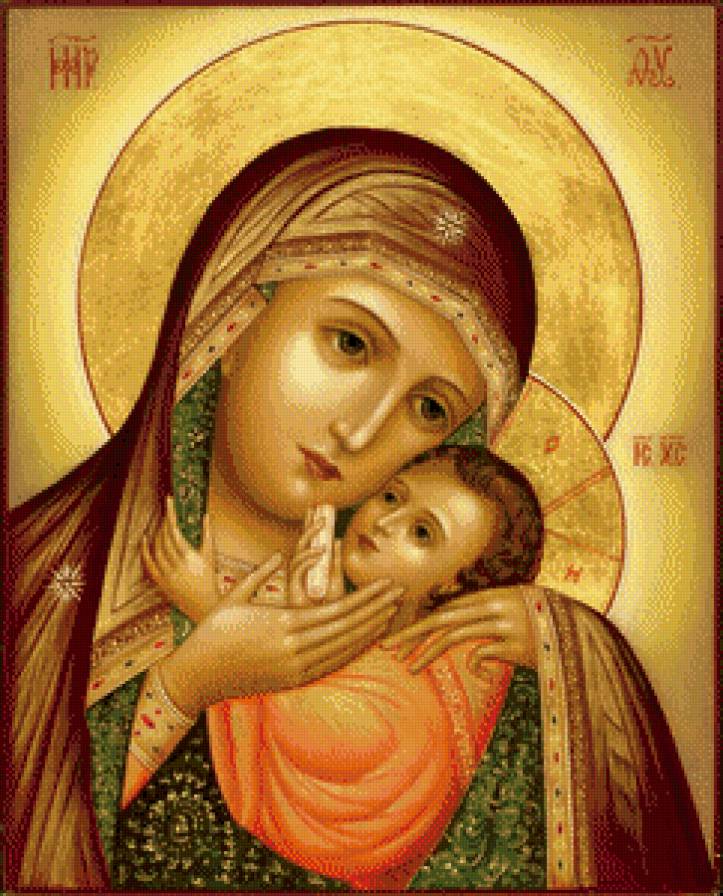 Касперовская икона Божьей матери - икона, ангел, богородица, образ - предпросмотр