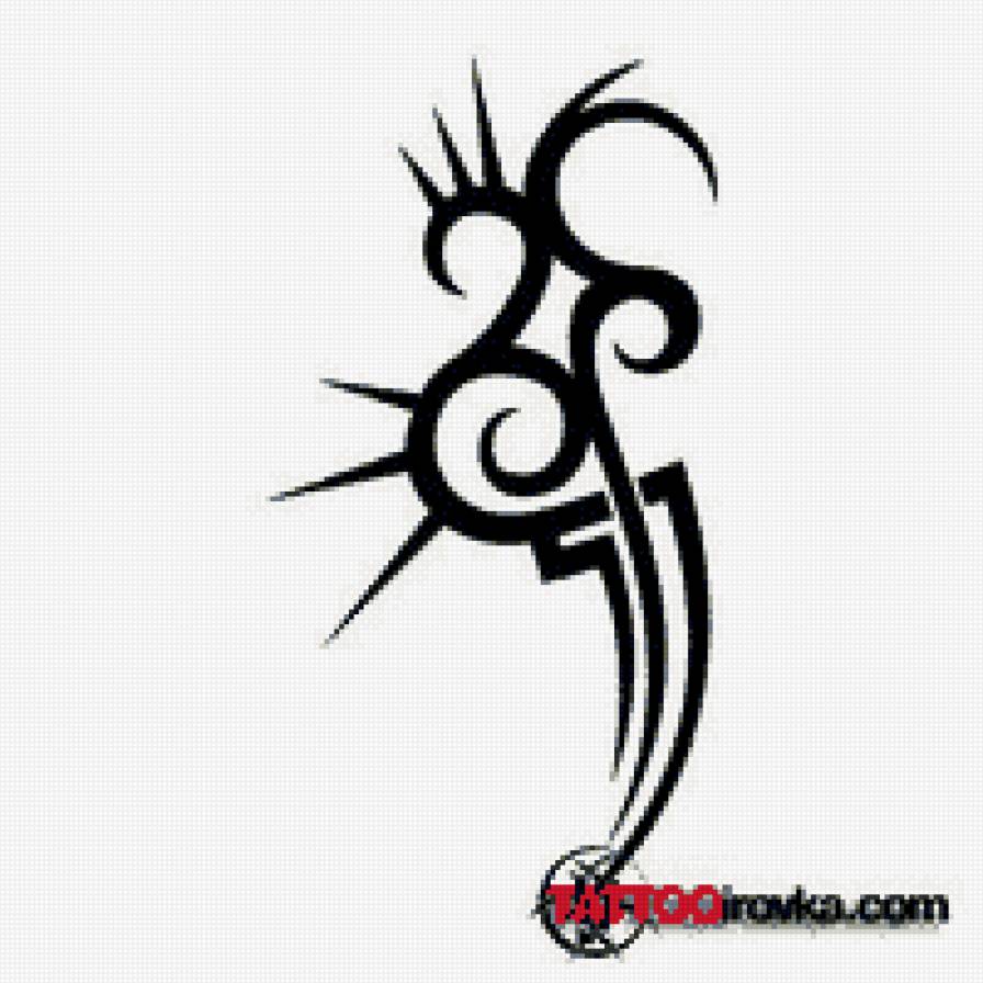 Тату - тату, черное белое - предпросмотр