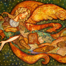 Схема вышивки «девушка-ангел»