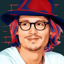 Схема вышивки «Джонни Депп»