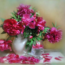 букет пионов