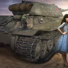 Схема вышивки «танк»