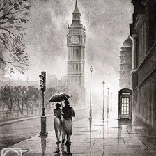 Схема вышивки «Двое в Лондоне»