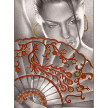 Девушка с веером