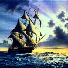 Схема вышивки «Корабль»