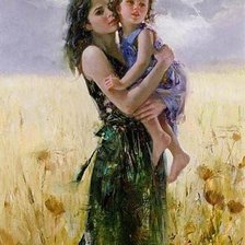 Схема вышивки «мать и дитя»