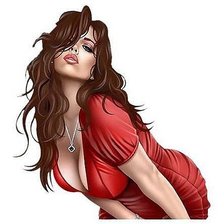 Схема вышивки «Девушка»