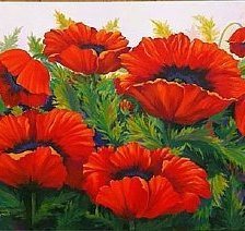 Схема вышивки «маки»