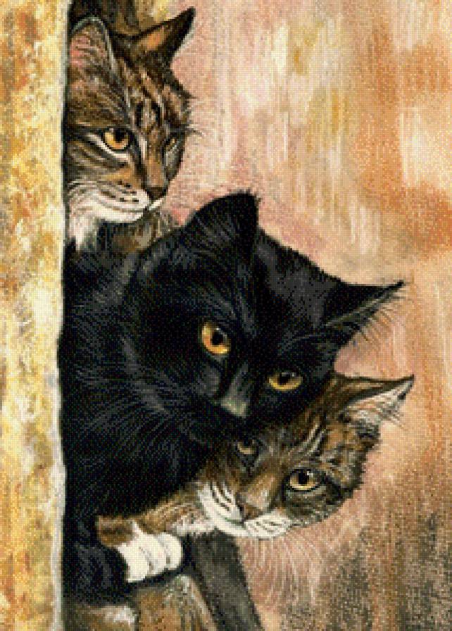 Серия "Домашние любимцы" - коты, игра, котики, прятки - предпросмотр