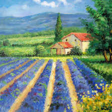 Схема вышивки «Лавандовое поле»