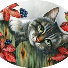 Схема вышивки «котик»