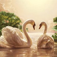 Схема вышивки «Лебеди»