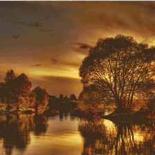 Схема вышивки «вечер»