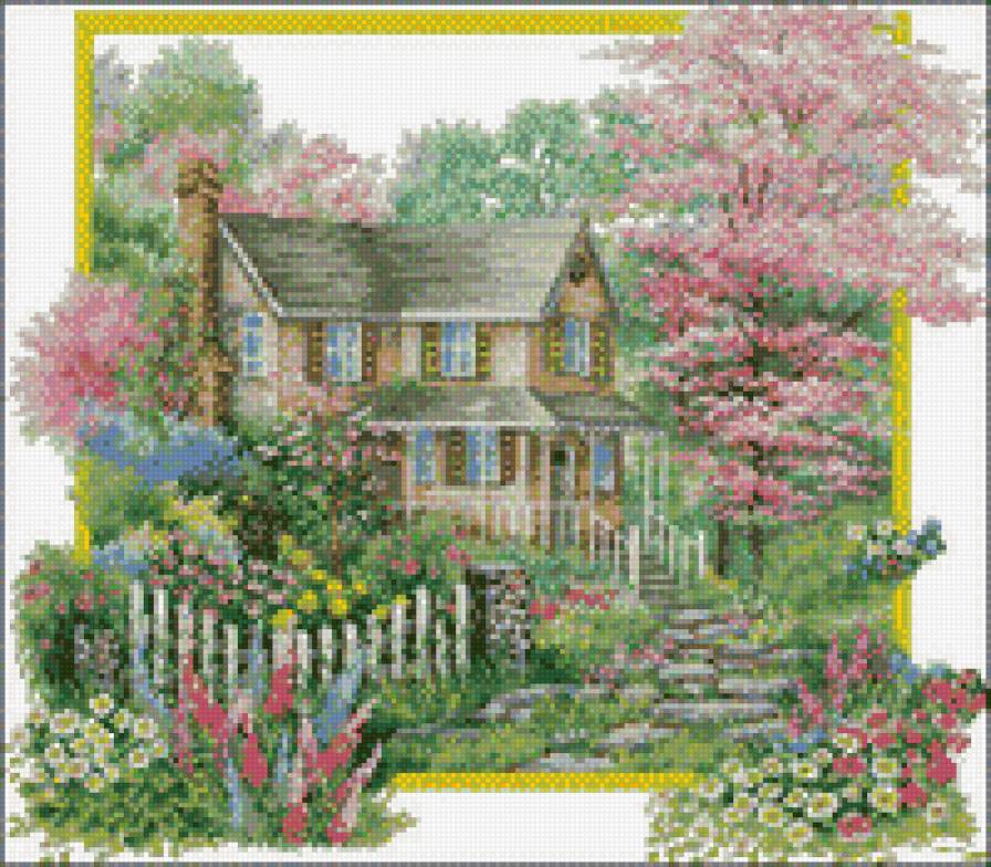 Цветы у дома - предпросмотр