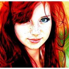 Схема вышивки «Девушка»