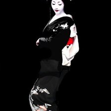 Схема вышивки «гейша»