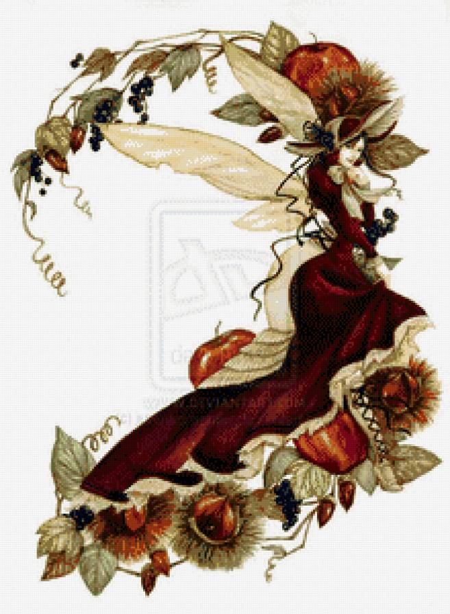 Фея осеннего урожая - эльфы, фэнтези, девушка - предпросмотр