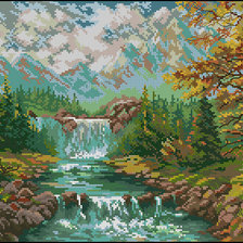 Схема вышивки «Водопад»