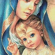 Схема вышивки «Мадонна с младенцем»