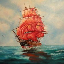 Схема вышивки «Алые Паруса №1»