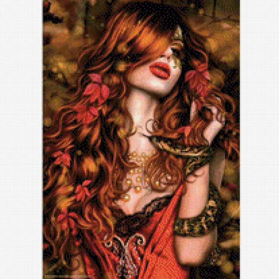 Девушка со змеей - предпросмотр