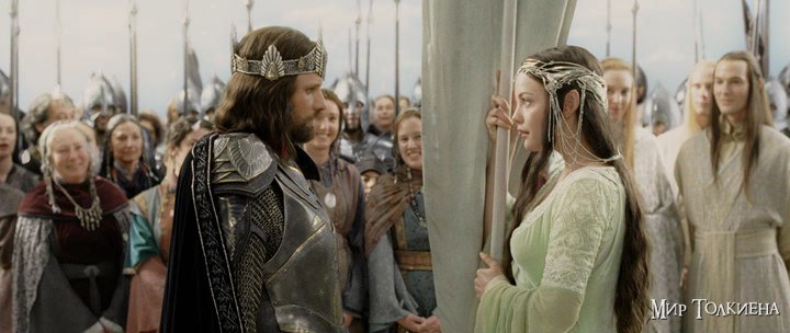 Арагорн и Арвен - властелин колец, эльфы, арагорн, гондор, арвен - оригинал