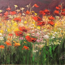 Схема вышивки «Łąki, trawy, kwiaty... XXX»