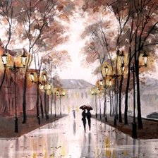 Схема вышивки «Дождь»