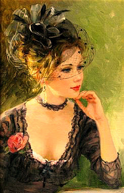 Серия "Женский образ" Девушка в шляпке" - оригинал