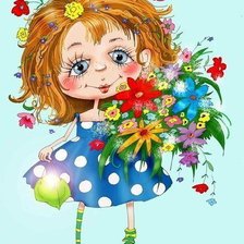 Схема вышивки «Девочка»