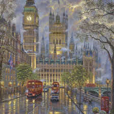 Схема вышивки «городской пейзаж»