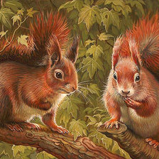 Схема вышивки «Серия "Лесные жители"»