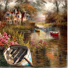 Схема вышивки «Пейзаж»