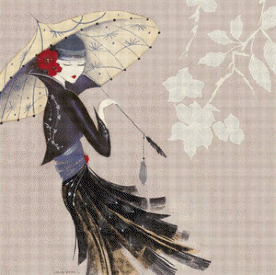 китайский мотив - китай, девушка - предпросмотр