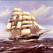 Схема вышивки «парусник»