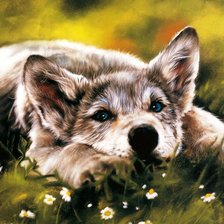 Схема вышивки «Грустит»