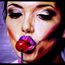 Схема вышивки «Девушка»