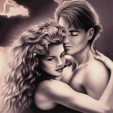 Схема вышивки «Влюбленные»