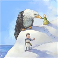 Схема вышивки «два влюблённых знакомятся с орлом-великаном»