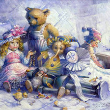 Схема вышивки «Старые игрушки»